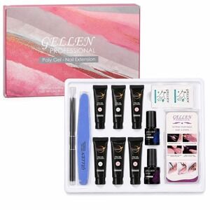 Gellen Professional Poly Gel Nail Extension Kit UV LED‎ Quick Building Gel...
